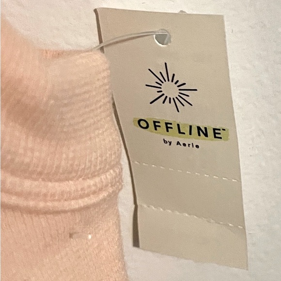 Sz M women American Eagle offline by  aerie high neck sports bra peach - Picture 3 of 5